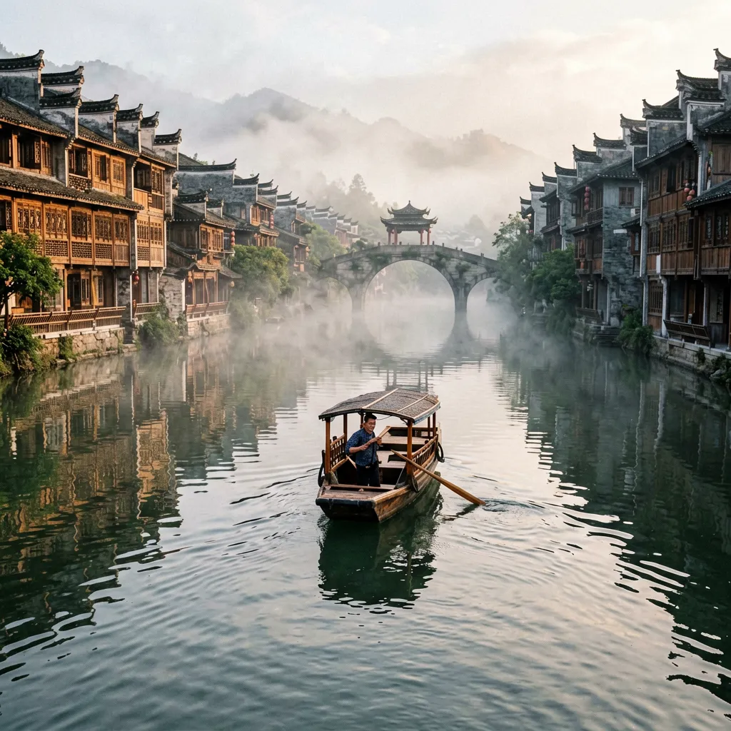 Boat Trip on Tuo River