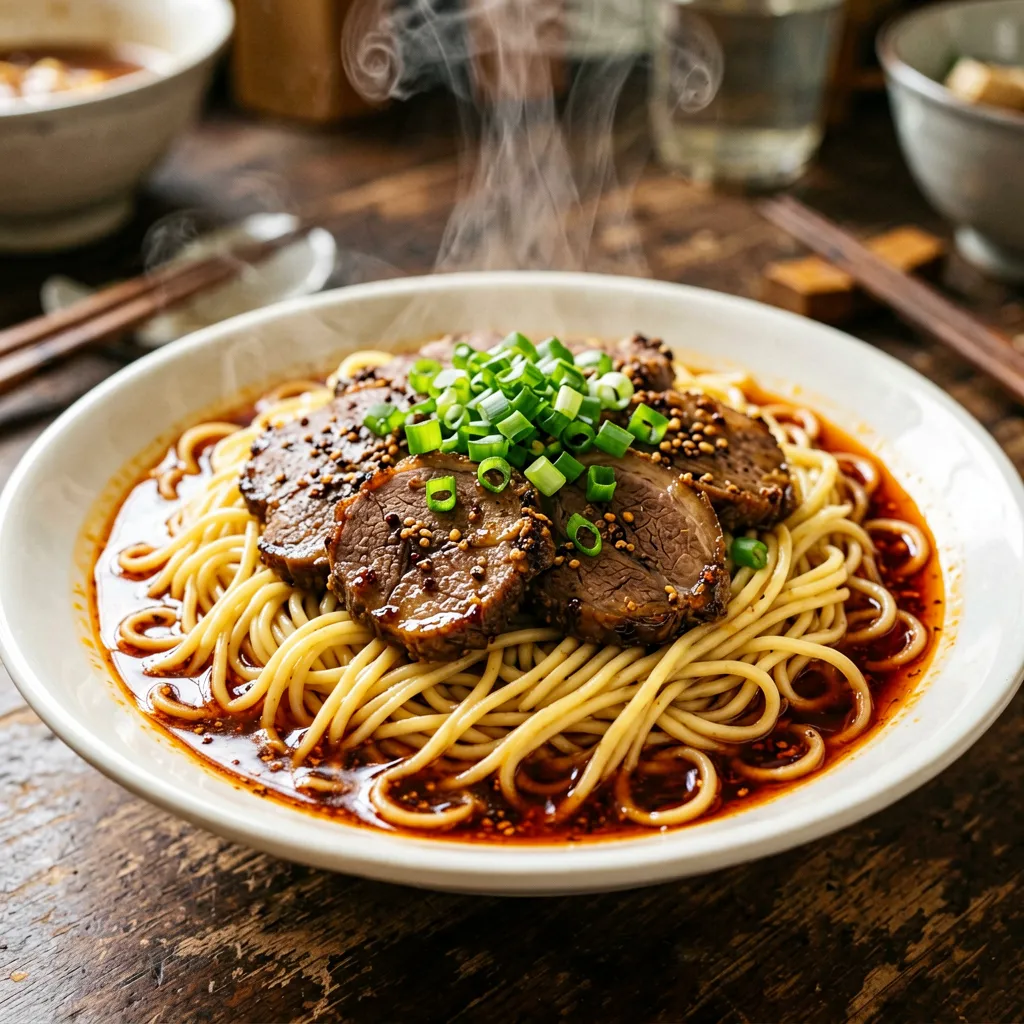Donkey Meat with Yellow Noodles