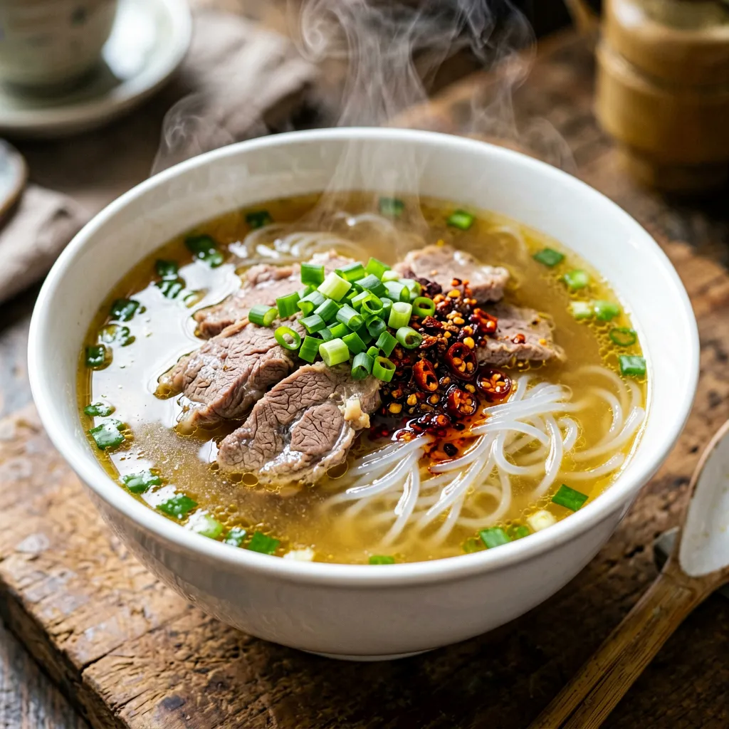 Lamb Soup with Rice Noodles