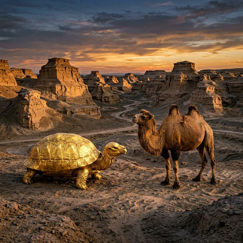 Golden Turtle and Camel